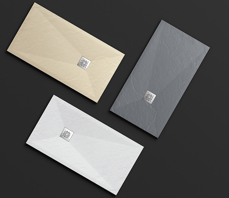 custom shower tray manufacturer — stone resin shower tray surface detail